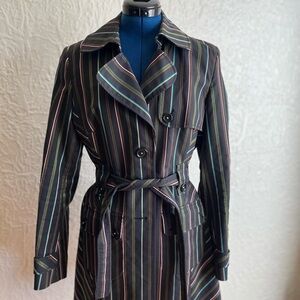 Karen Millen Black Trench Coat with Belted Waist